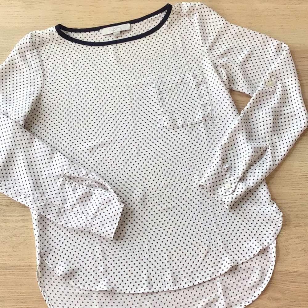 Loft polka dot top